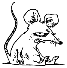 Coloring page tired rat decides to rest